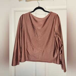 Women's Long Sleeve Top - Shimmering Rose